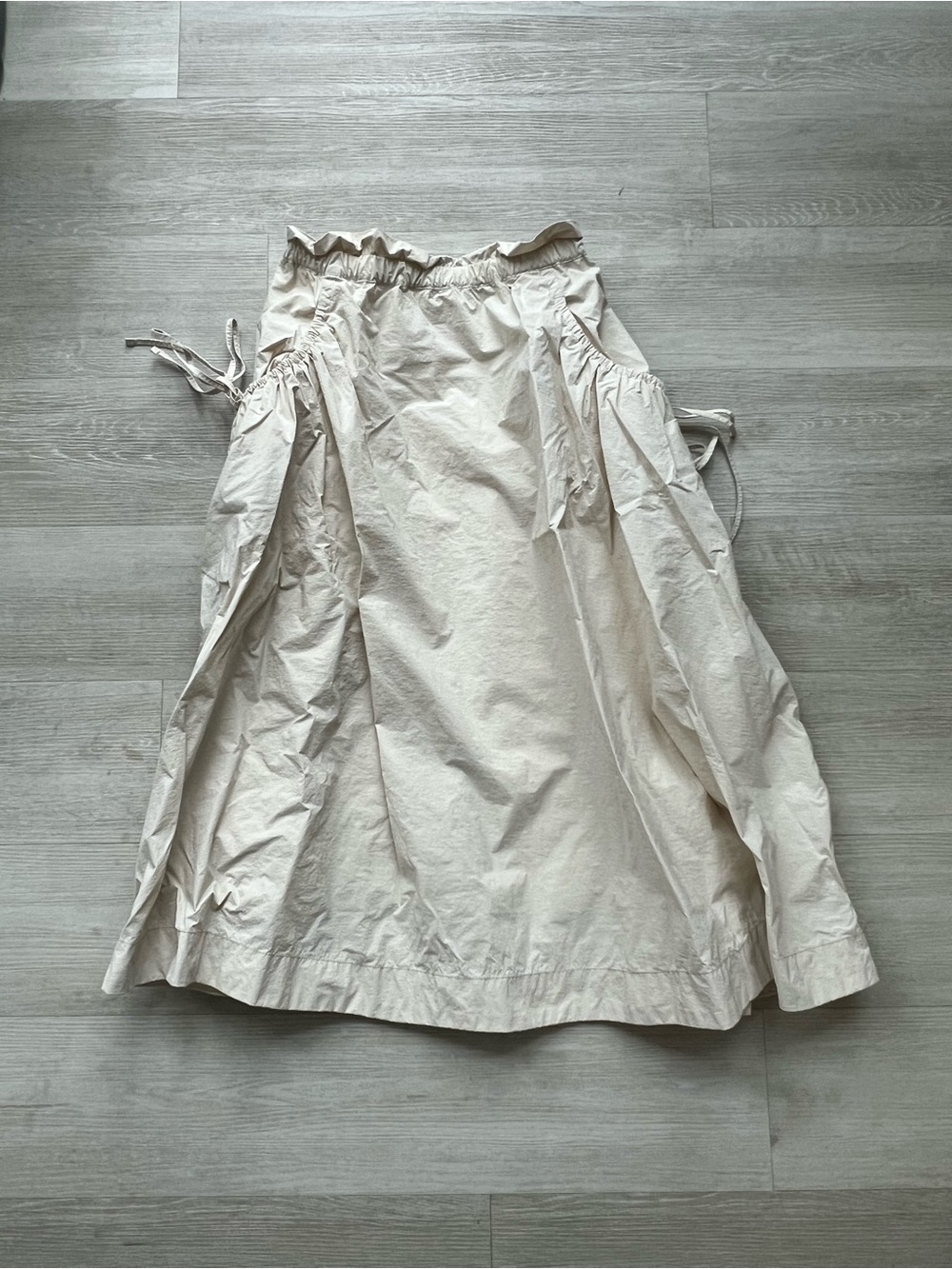 Niko and… Japan Ivory Midi Skirt Large Pockets Tie Detail Size L Japanese